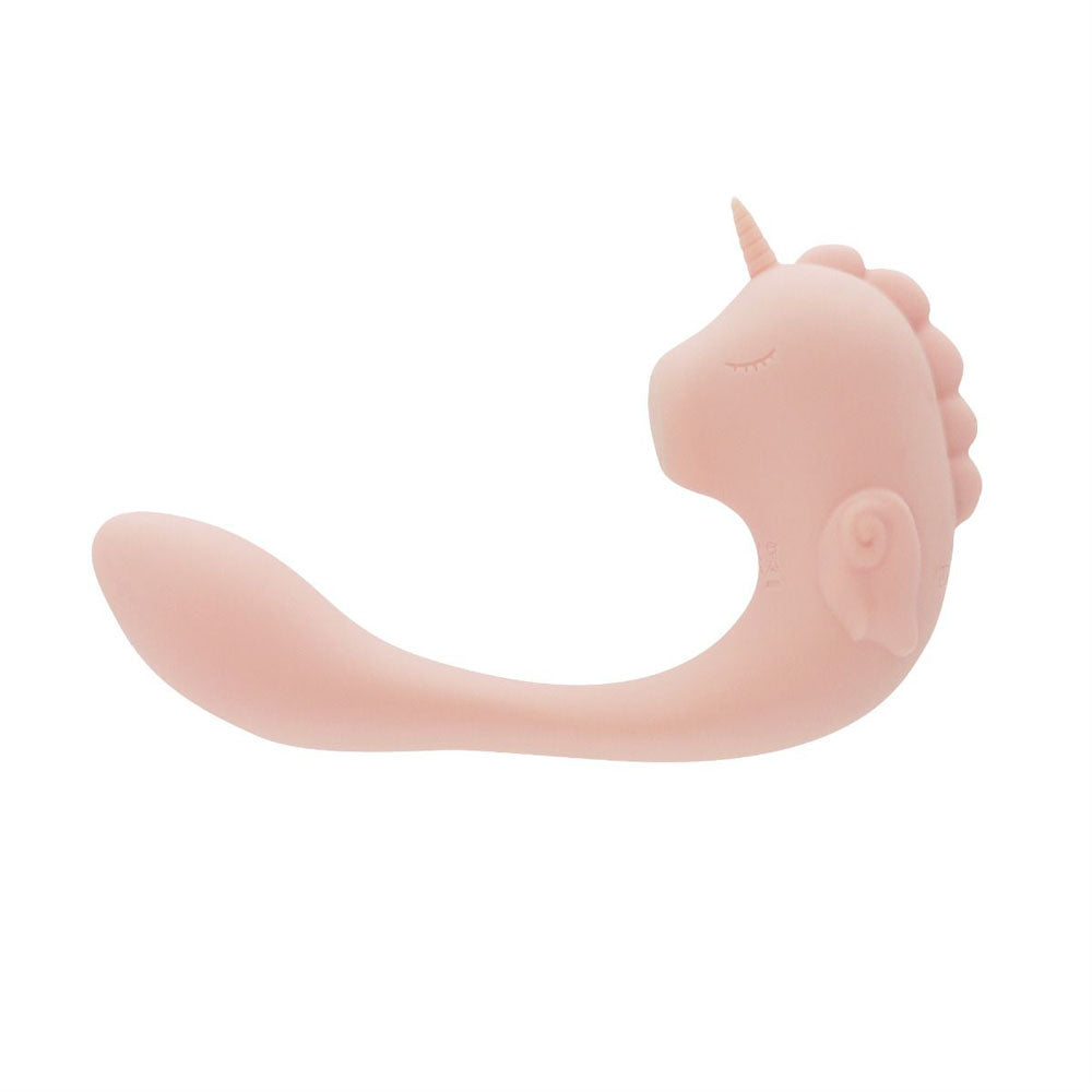 Unihorn - C Horse - Coral Throb - Coral USB Rechargeable Dual Unicorn Vibrator — view 6