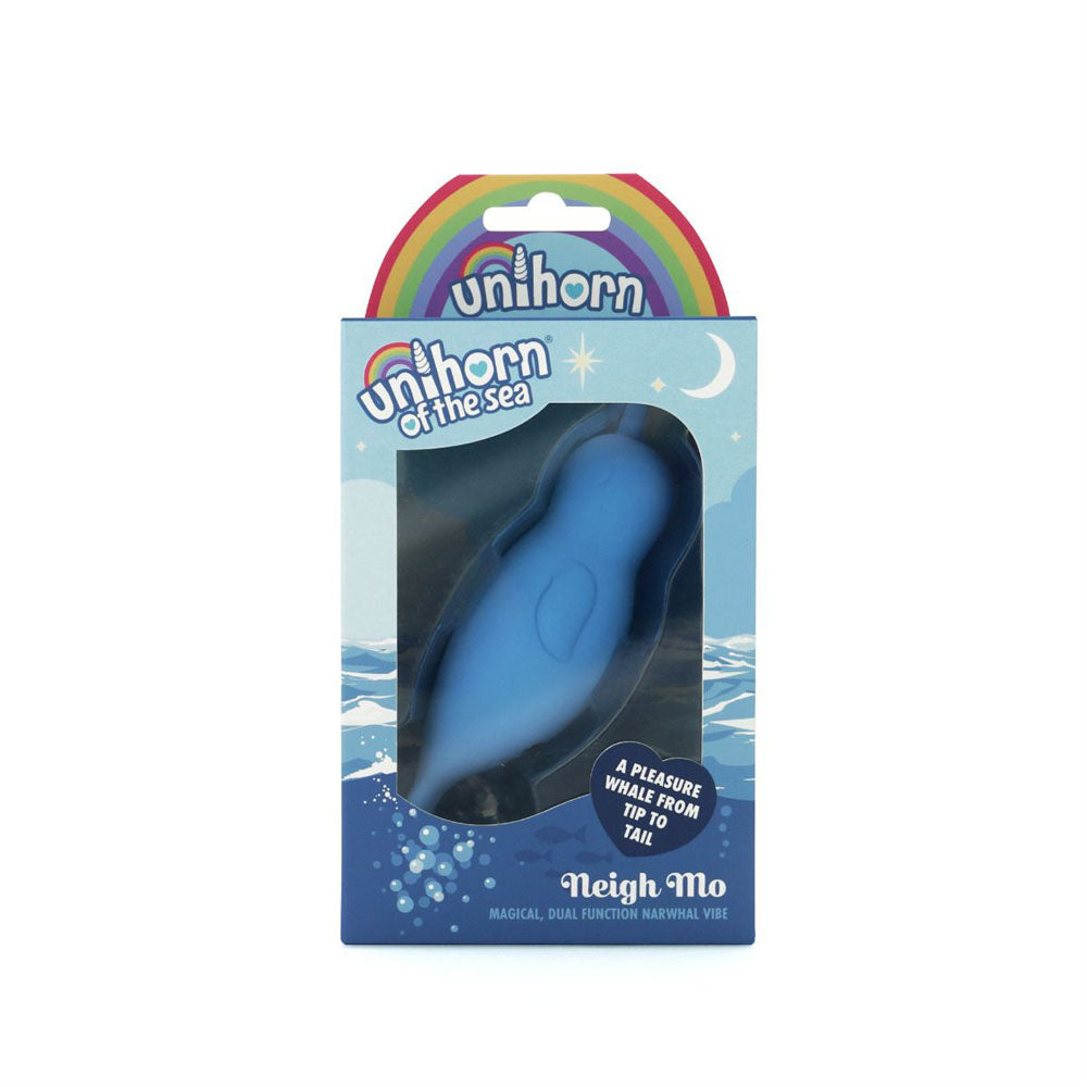 Unihorn of the Sea - Neigh Mo - The Narwhal - Blue USB Rechargeable Dual Motor Stimulator — image 4