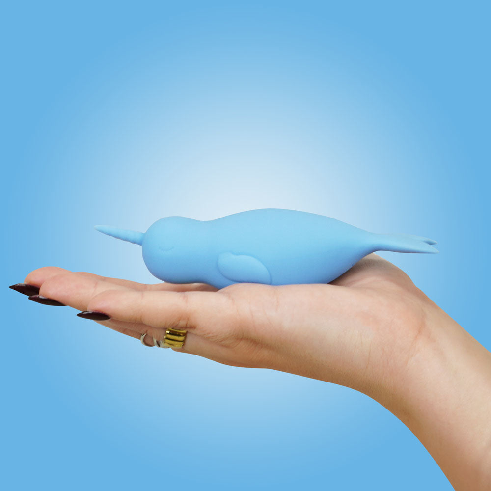 Unihorn of the Sea - Neigh Mo - The Narwhal - Blue USB Rechargeable Dual Motor Stimulator — image 8