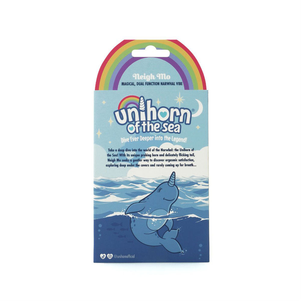 Unihorn of the Sea - Neigh Mo - The Narwhal - Blue USB Rechargeable Dual Motor Stimulator — image 12