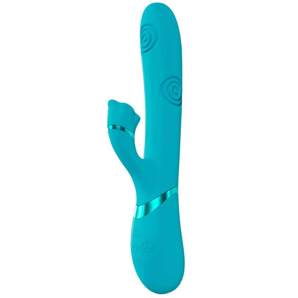 VIVE Fiore - Blue 25 cm Tapping Rabbit Vibrator