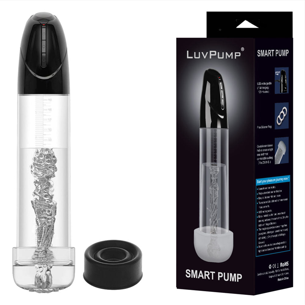 LuvPump Smart Penis Pump - Clear USB Rechargeable 2-in-1 Automatic Penis Pump — view 9