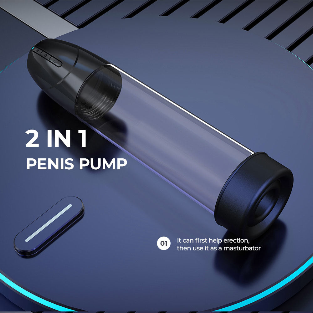 LuvPump Smart Penis Pump - Clear 2-in-1 Automatic Penis Pump