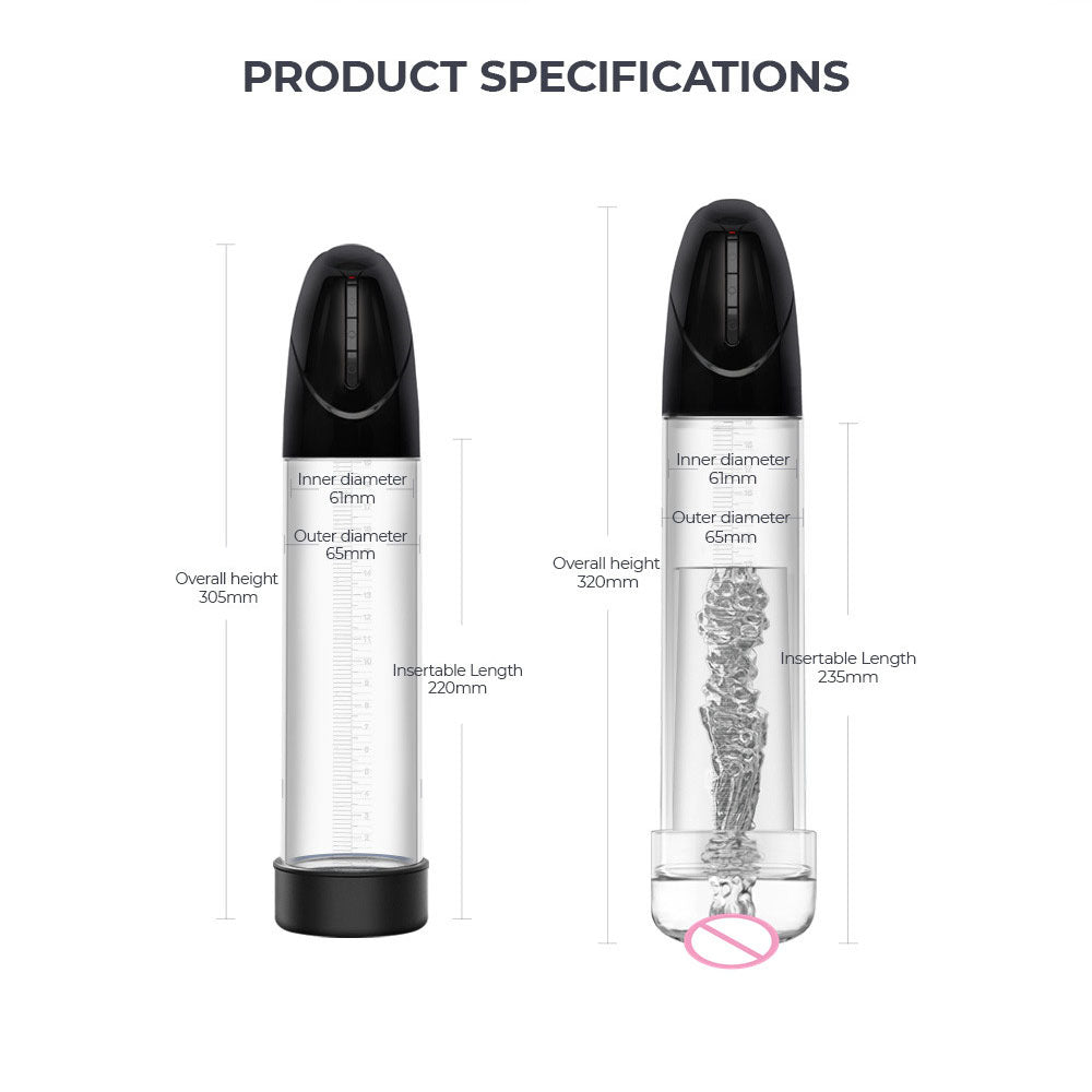 LuvPump Smart Penis Pump - Clear USB Rechargeable 2-in-1 Automatic Penis Pump — view 8