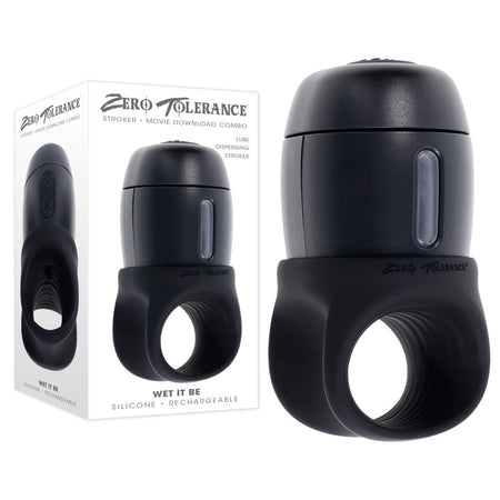 Zero Tolerance WET IT BE - Black Vibrating and Self Lubricating Stroker buy online Australia