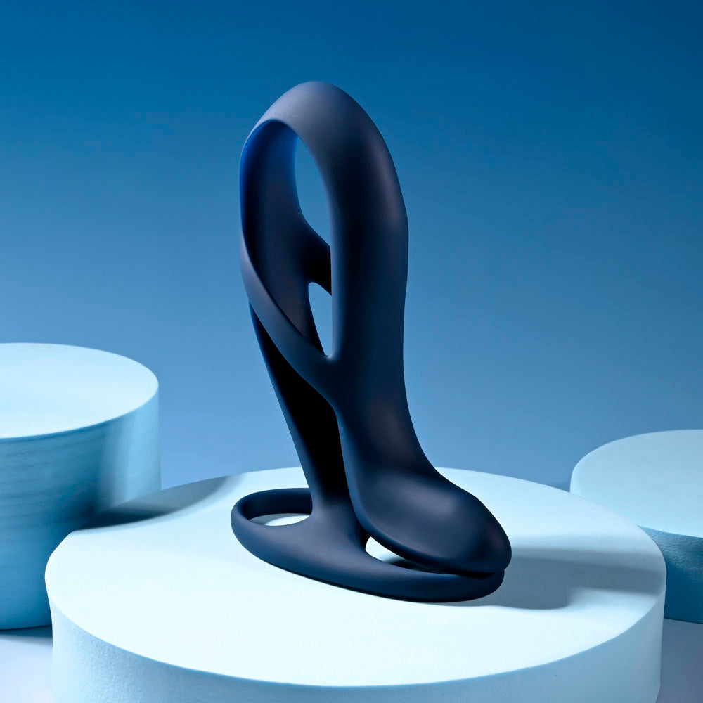 Zero Tolerance BIG TIME - Navy Blue USB Rechargeable Vibrating Penis Sleeve with Wireless Remote — view 7
