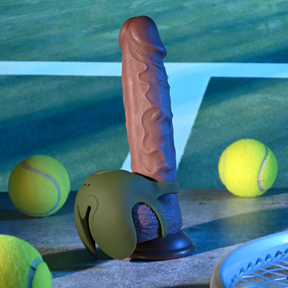 Zero Tolerance NUTTY BUDDY - Olive Green USB Rechargeable Vibrating Cock & Balls Ring — view 6