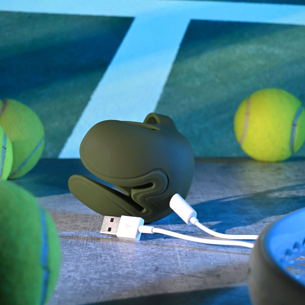 Zero Tolerance NUTTY BUDDY - Olive Green USB Rechargeable Vibrating Cock & Balls Ring — view 9