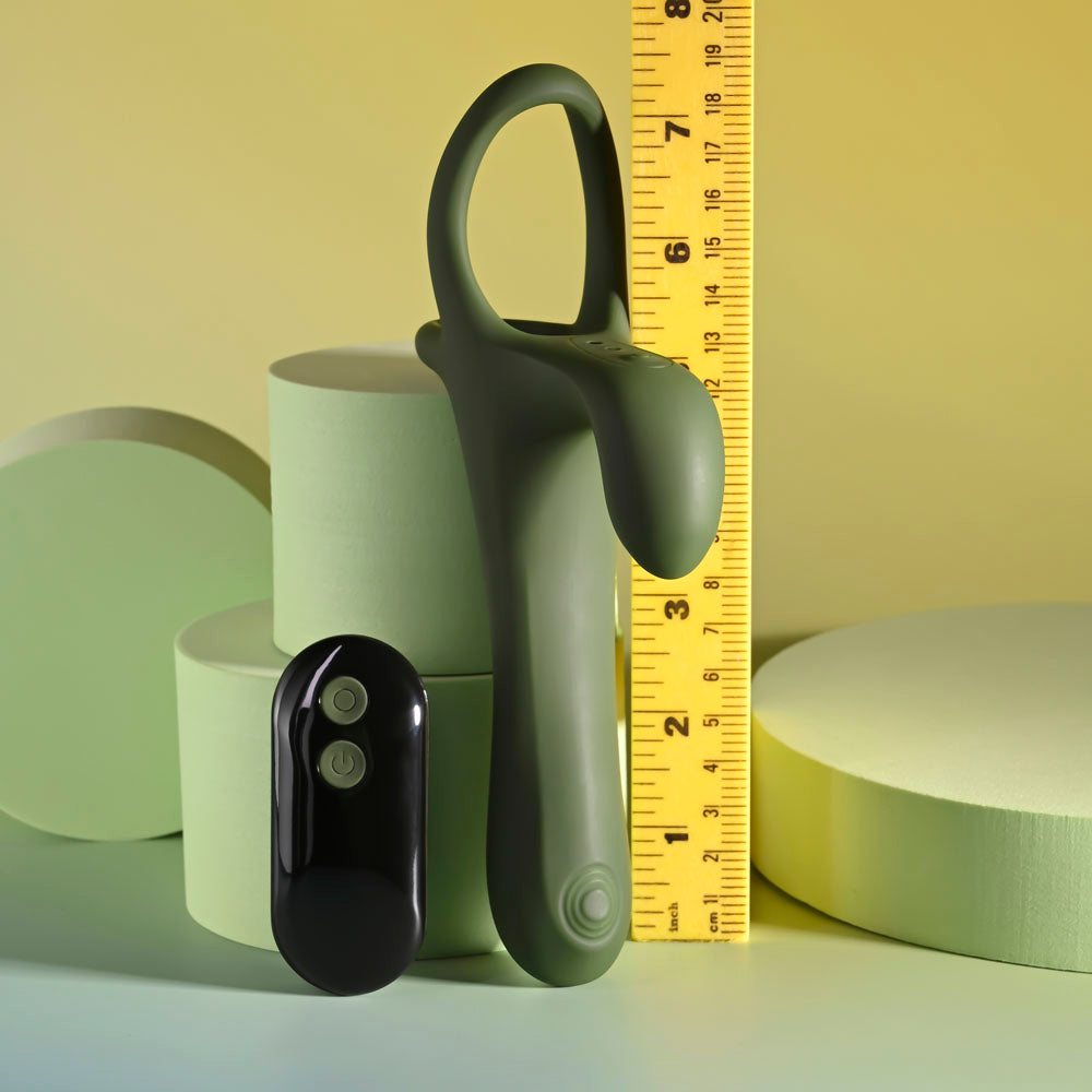 Zero Tolerance STRAP, TAP & GO - Green USB Rechargeable Vibrating & Tapping Penis Sleeve with Wireless Remote — view 8