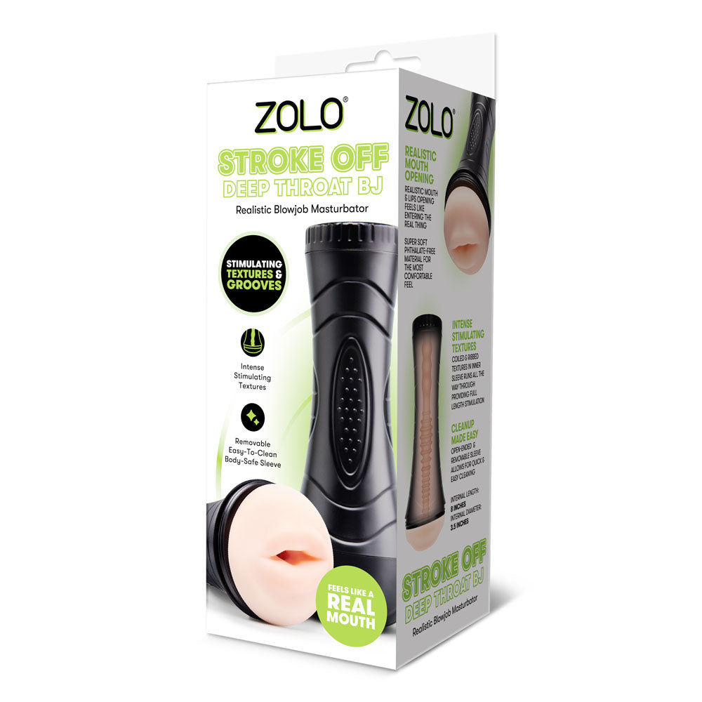 Zolo STROKE OFF Deep Throat BJ - Flesh Mouth Stroker — image 7