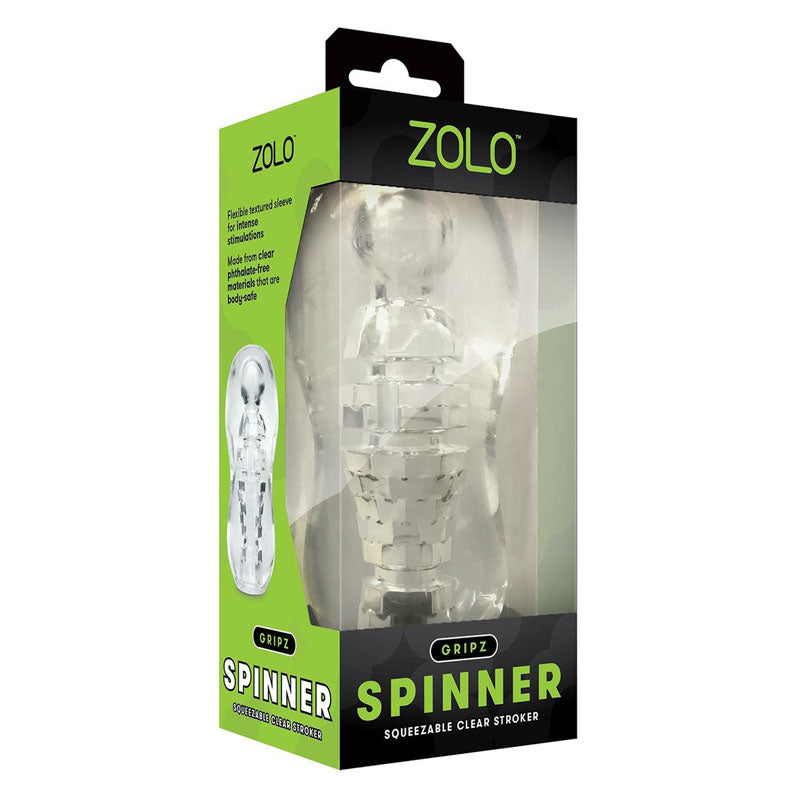 Zolo Gripz - Spinner - Clear Stroker Sleeve — image 5