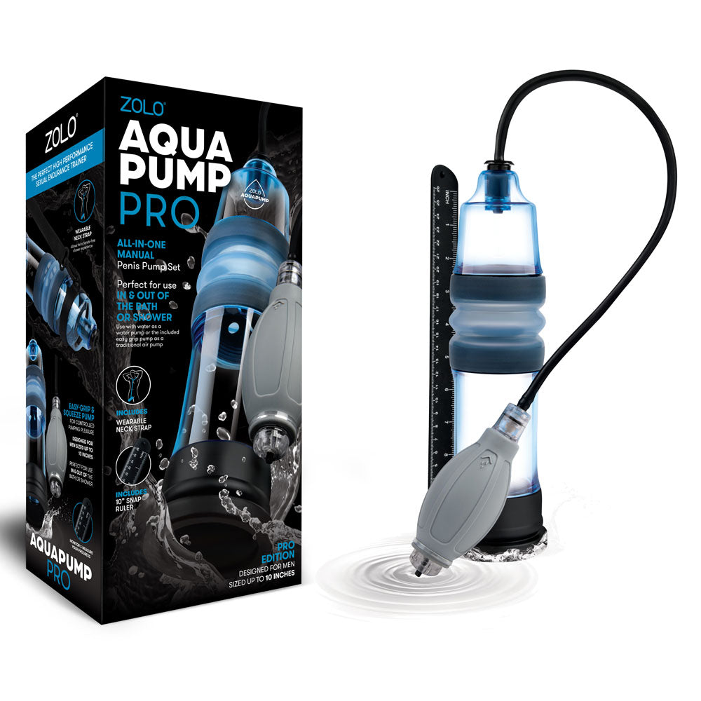 Zolo Aquapump Pro - Blue Water Penis Pump buy online Australia