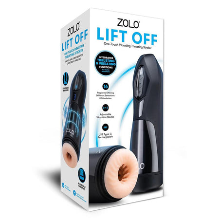 Zolo Lift Off - Flesh Vibrating and Thrusting Auto Stroker buy online Australia