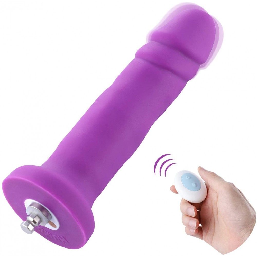 HiSmith - 6.7" Silicone Vibrating Purple Dildo (KlicLok) buy online Australia