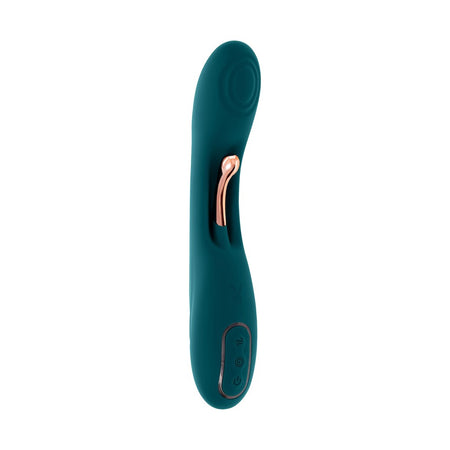 Playboy Pleasure AURELIE - Green 22.7 cm USB Rechargeable Vibrator with Internal Flicker