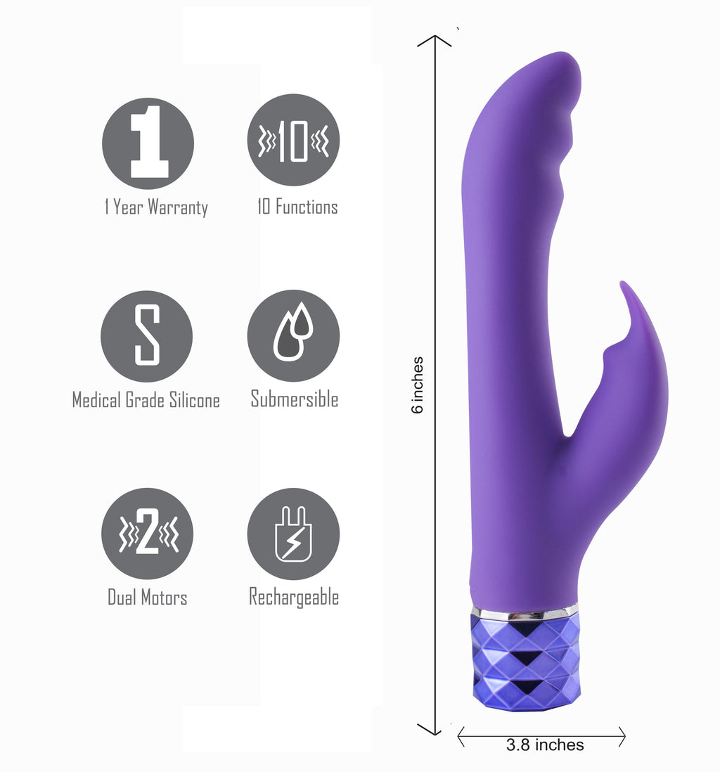 Maia Hailey - Purple 15.2 cm Rabbit Vibrator
