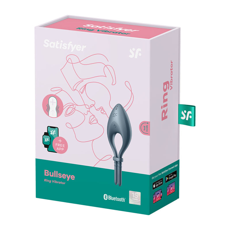 Satisfyer Bullseye - Navy - Navy Vibrating Adjustable Lasso Cock Ring — view 8