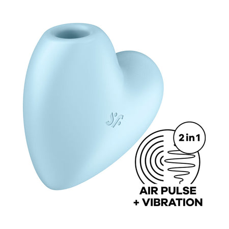 Satisfyer Cutie Heart - Blue - Blue Air Pulsation Stimulator with Vibration buy online Australia