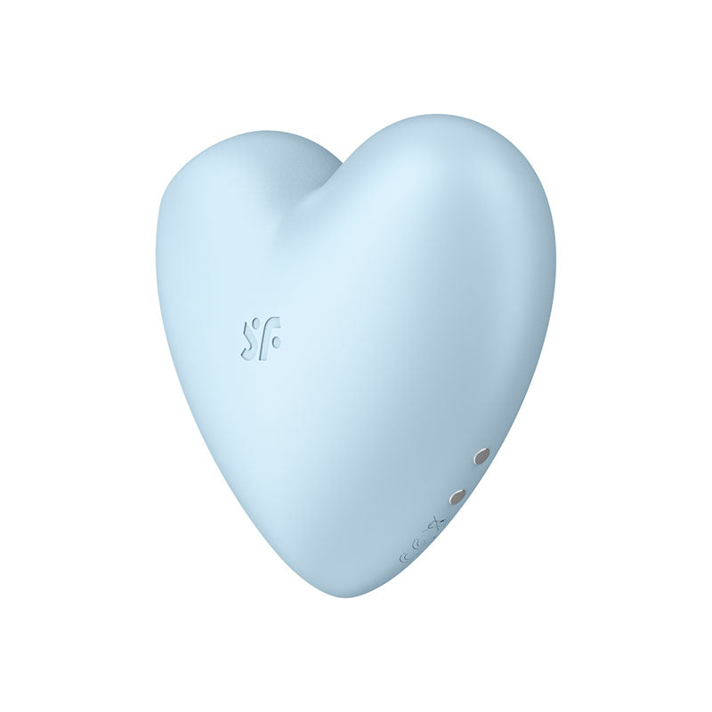 Satisfyer Cutie Heart - Blue - Blue USB Rechargeable Air Pulsation Stimulator with Vibration — view 6