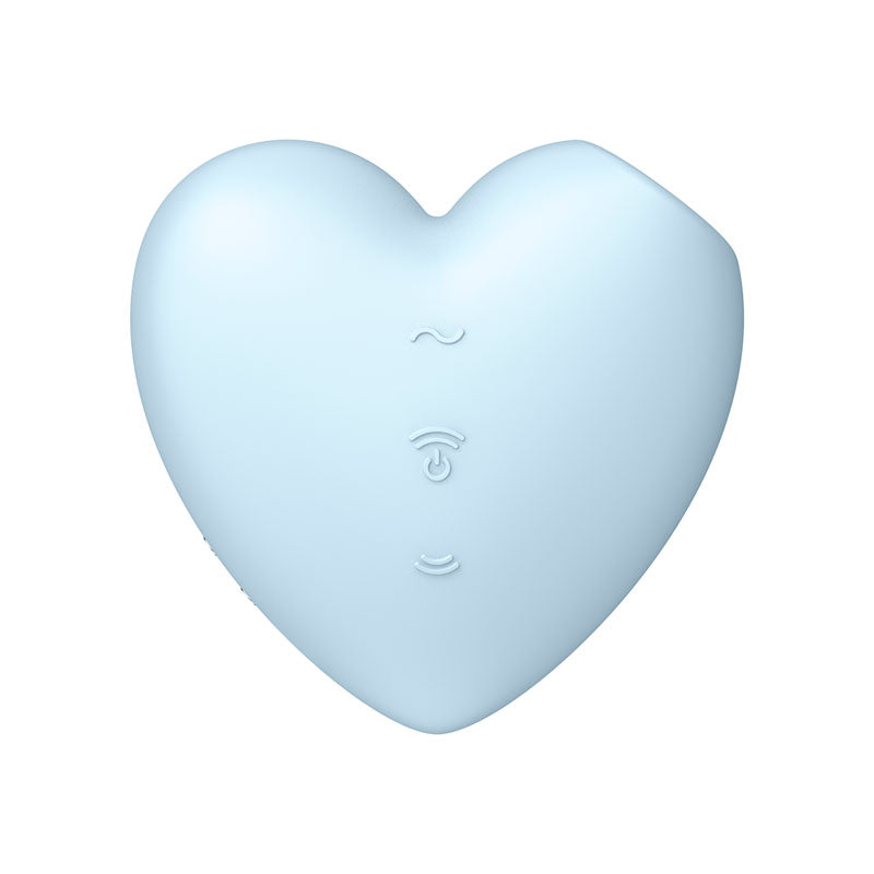 Satisfyer Cutie Heart - Blue - Blue USB Rechargeable Air Pulsation Stimulator with Vibration — view 7