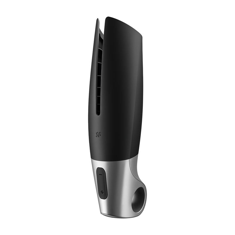 Satisfyer Power Masturbator - Black Vibrating Masturbator with App Control