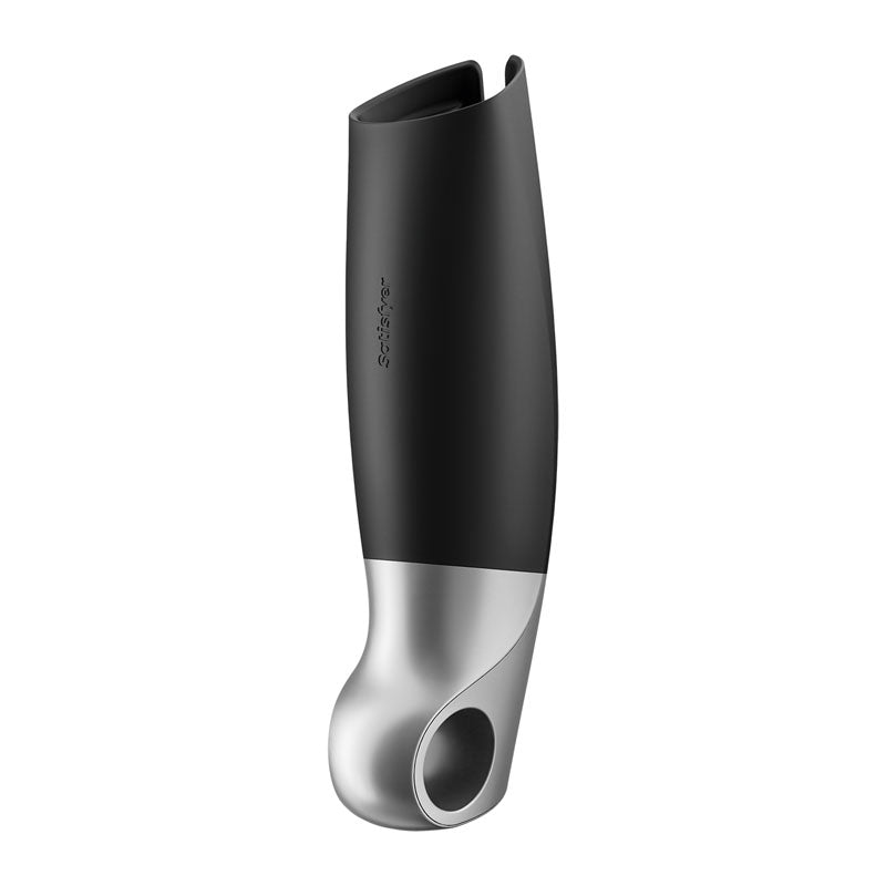 Satisfyer Power Masturbator - Black USB Rechargeable Vibrating Masturbator with App Control — view 6