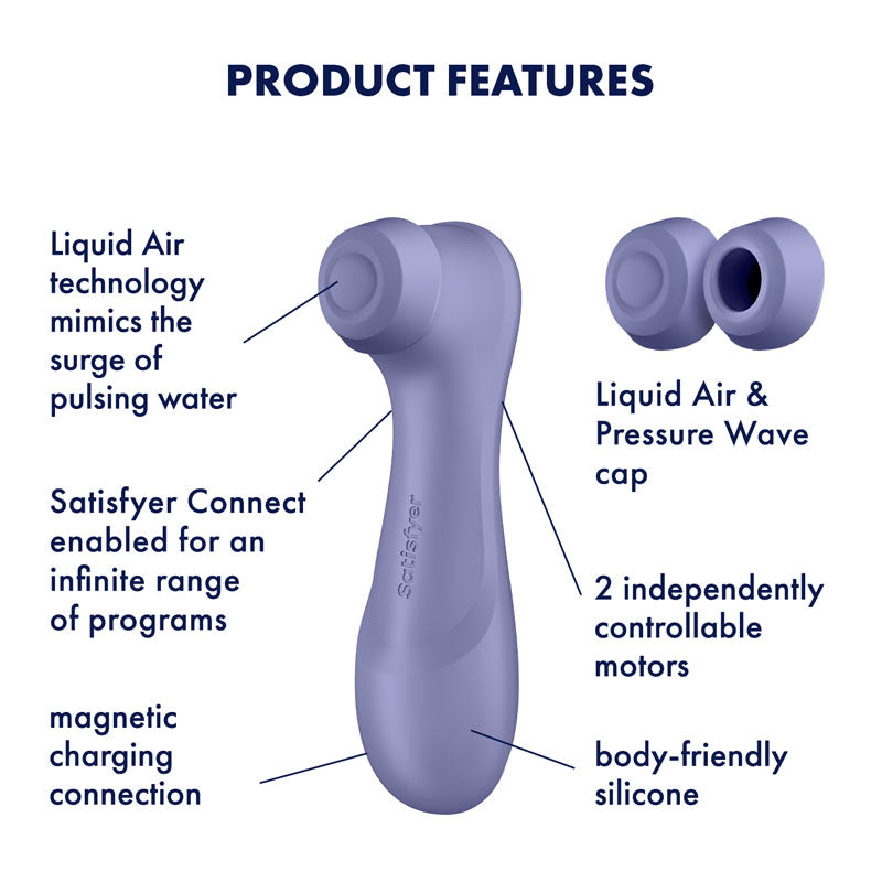 Satisfyer Pro 2 Generation 3 with App Control - Lilac Touch-Free Clitoral Stimulator