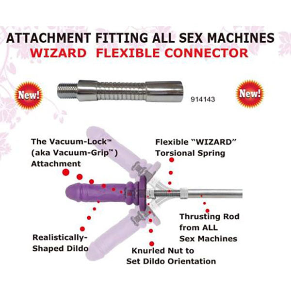 MyWorld Wizard Flexible Connector - Attachement for MyWorld sex machines buy online Australia