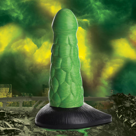 Creature Cocks Radioactive Reptile Thick Scaly Silicone Dildo - Green 19 cm Dildo buy online Australia