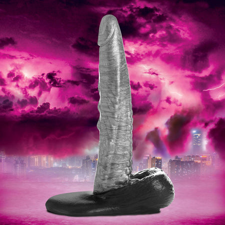 Creature Cocks The Gargoyle Rock Hard Silicone Dildo - Silver 23.6 cm Dildo buy online Australia