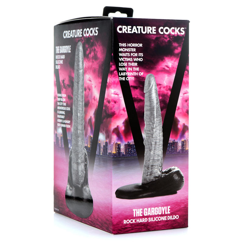 Creature Cocks The Gargoyle Rock Hard Silicone Dildo - Silver 23.6 cm Dildo — view 8