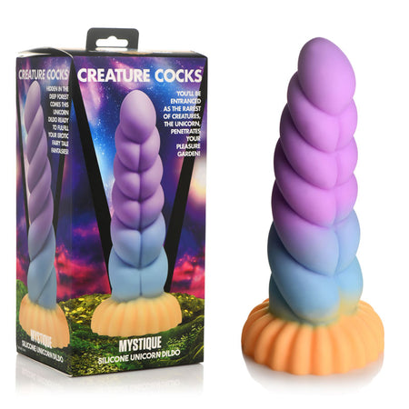 Creature Cocks Mystique Silicone Unicorn Dildo - Coloured 21 cm Fantasy Dildo buy online Australia