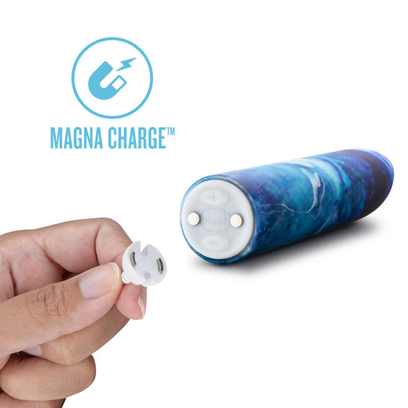 Limited Addiction Mesmerize - Power Vibe - Azure Blue 10.2 cm USB Rechargeable Bullet — view 6