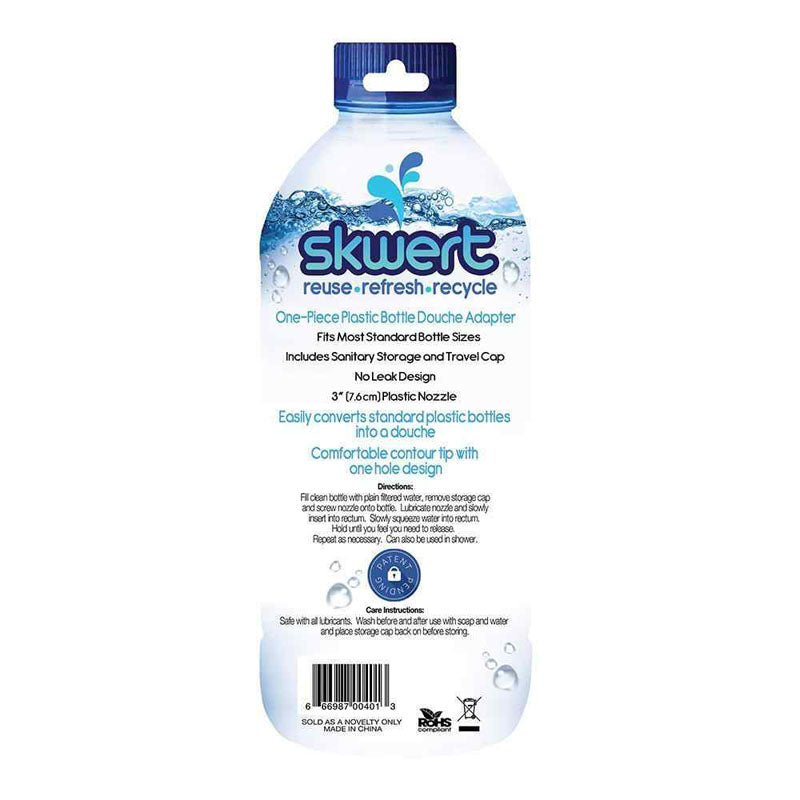 Boneyard Skwert 1 Piece Douche Nozzle - Blue Douche Nozzle for Water Bottles