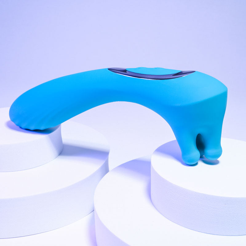 Evolved HEADS OR TAILS - Blue 19.3 cm Dual Ended Massager