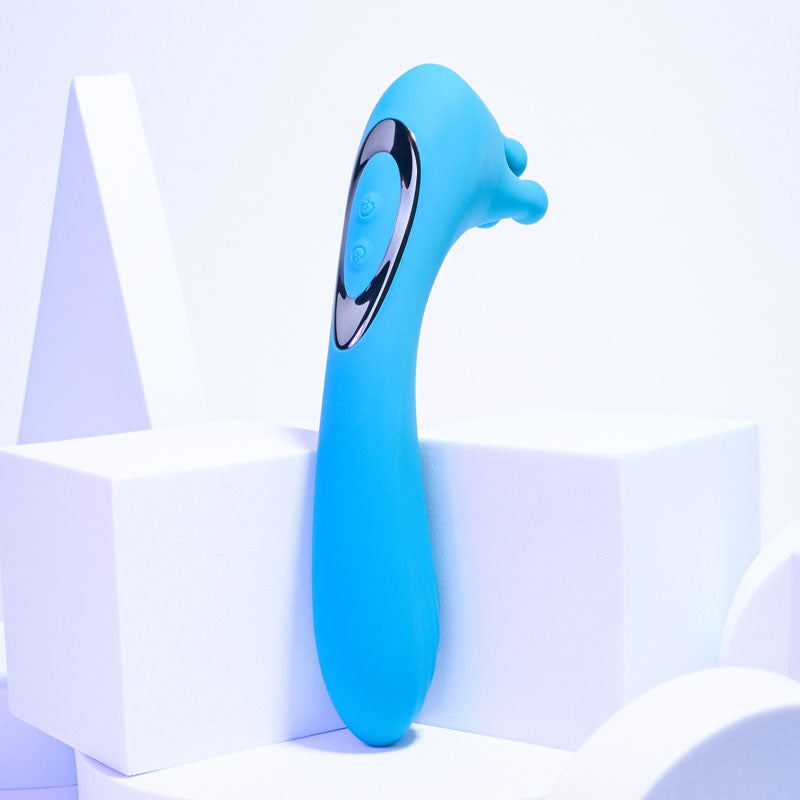 Evolved HEADS OR TAILS - Blue 19.3 cm USB Rechargeable Dual Ended Massager — view 6