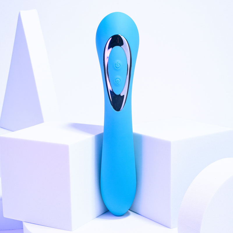 Evolved HEADS OR TAILS - Blue 19.3 cm USB Rechargeable Dual Ended Massager — view 7