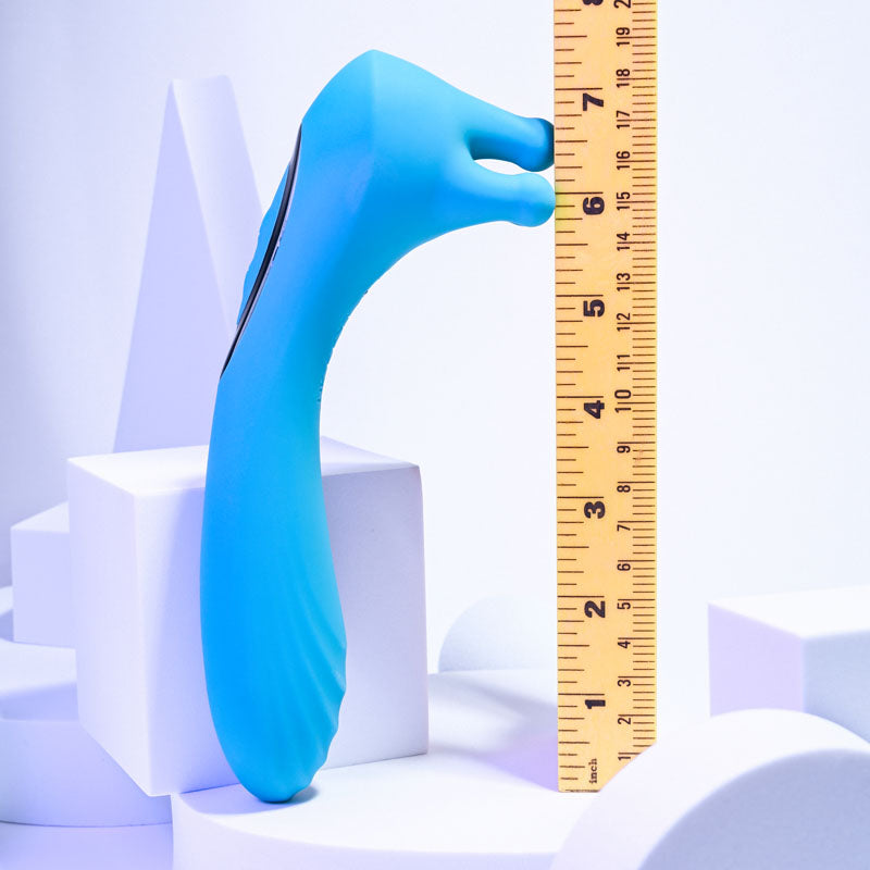 Evolved HEADS OR TAILS - Blue 19.3 cm USB Rechargeable Dual Ended Massager — view 8