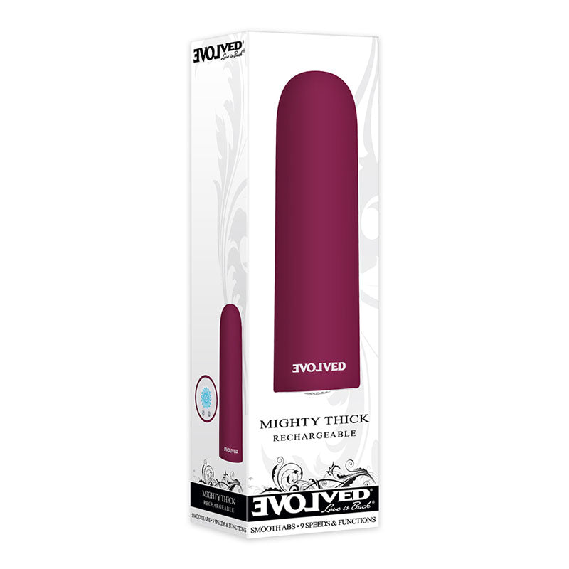 Evolved Mighty Thick - Burgundy Red 9 cm Bullet