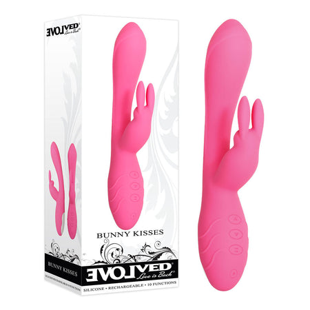 Evolved Bunny Kisses - Pink 20 cm Rabbit Vibrator buy online Australia
