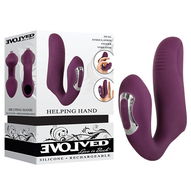 Evolved Helping Hand - Purple Dual Finger Stimulator buy online Australia