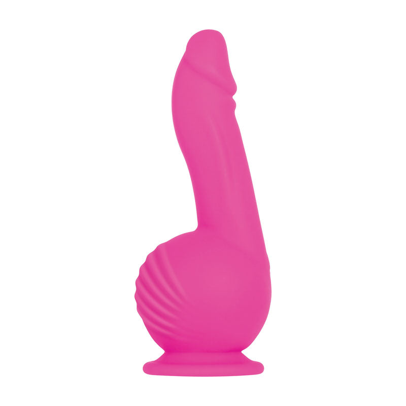 Evolved Ballistic - Pink 19 cm Vibrating Dong with Balls Motor & Remote