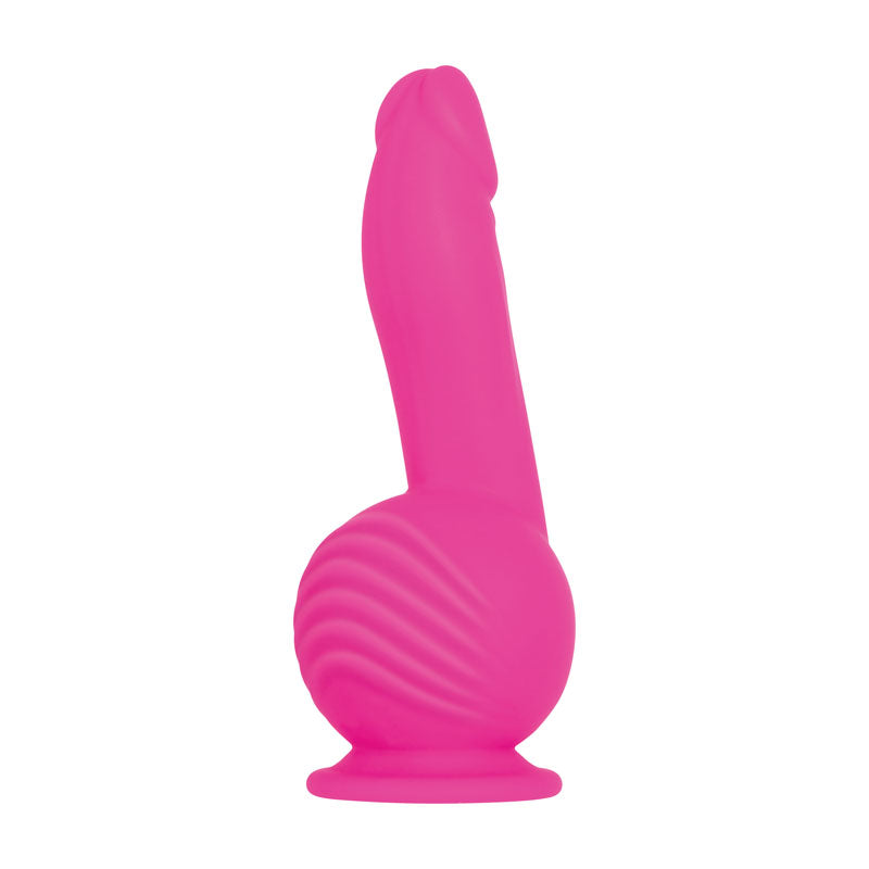 Evolved Ballistic - Pink 19 cm USB Rechargeable Vibrating Dong with Balls Motor & Remote — view 6
