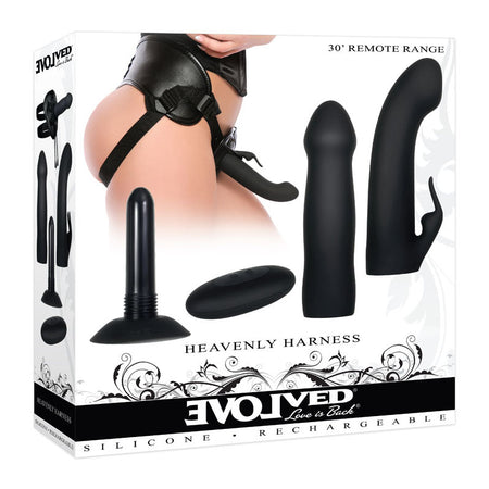 Evolved HEAVENLY HARNESS - Black Strap-On Kit buy online Australia