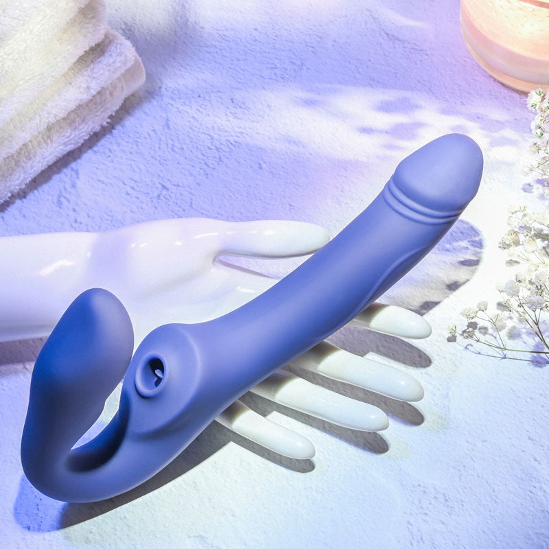 Evolved 2 BECOME 1 - Purple 23.5 cm USB Rechargeable Strapless Strap-On with Remote — view 6