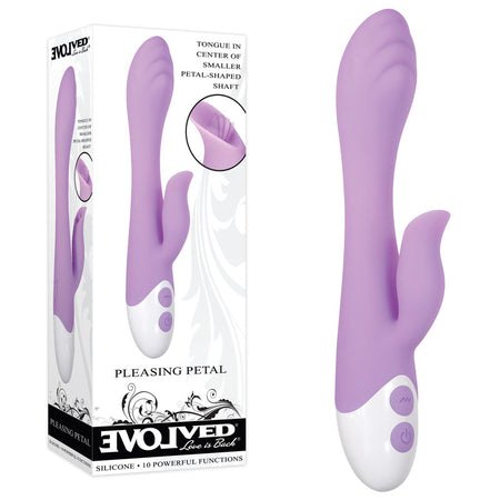 Evolved PLEASING PETAL - Lilac 19.7 cm Rabbit Vibrator buy online Australia