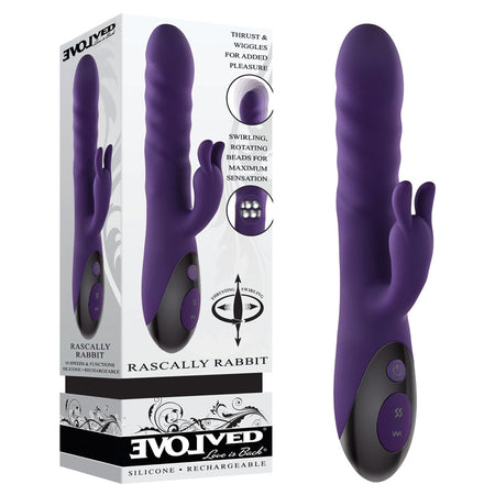 Evolved RASCALLY RABBIT - Purple 22.9 cm Rabbit Vibrator buy online Australia