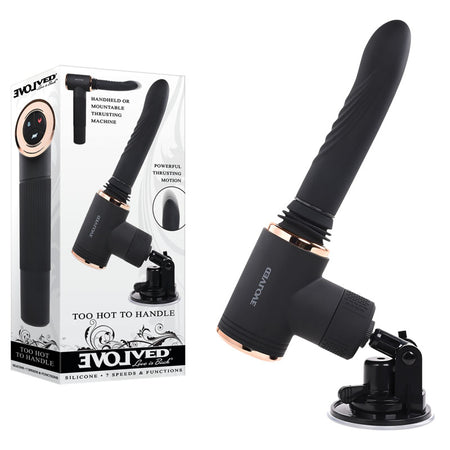 Evolved TOO HOT TO HANDLE - Black Thrusting Vibe with Stand buy online Australia