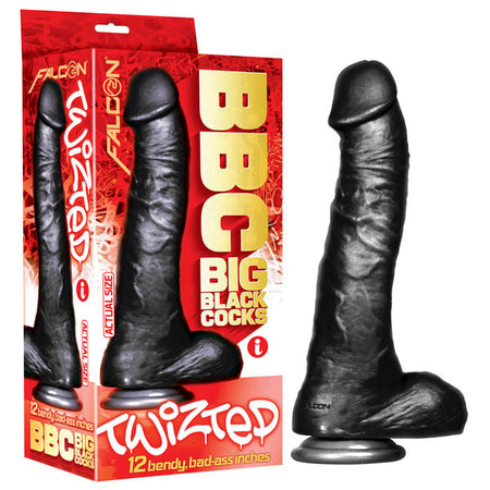 BBC (Big Black Cocks) - Twizted - Black 30.5 cm (12'') Dong buy online Australia