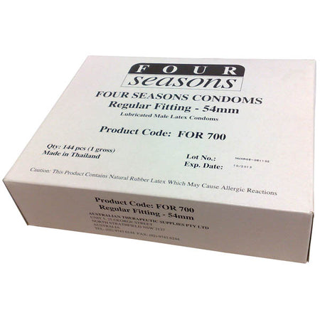 Four Seasons Regular Condoms - Bulk Box of 144 buy online Australia